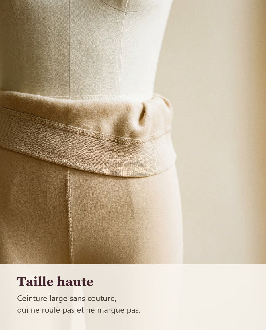 Ceinture taille haute large et sans couture du legging polaire Calyne