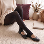 Legging polaire Calyne coloris noir, version demi-pied